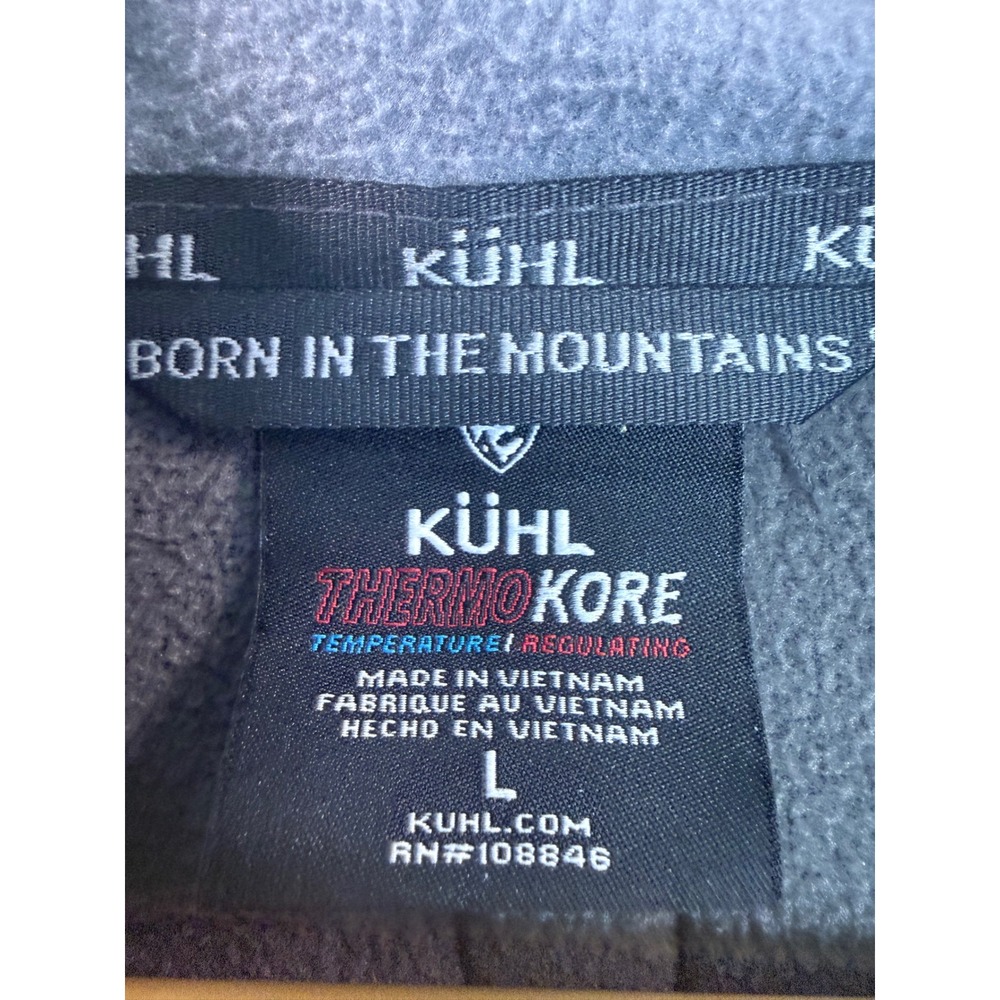 Kuhl ThermoKore Gray 1//4 Zip Sweater Pullover Wool Blend Fleece Outdoors Sz L - Picture 14 of 16